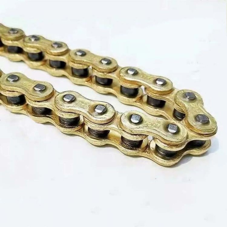 Factory OEM custom 525 120 130l gold motorcycle chain for motorcycle