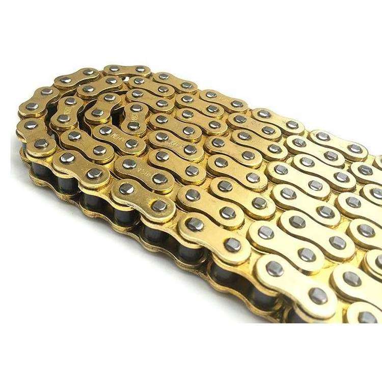 Factory OEM custom 525 120 130l gold motorcycle chain for motorcycle