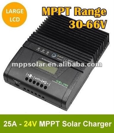 25A 24V 600W LCD MPPT solar charge controller solar controller