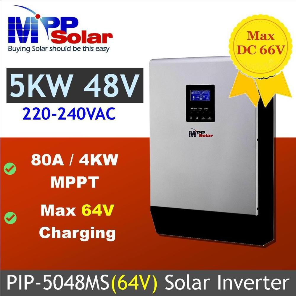 mppsolar 10kw 48v Solar inverter 230v 80A mppt solar charge controller battery charger 60A pure sine wave off grid