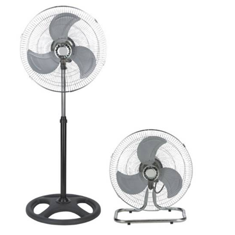 Powerful metal material 3 in1 industrial fan round flow stand fan 18 inch fan