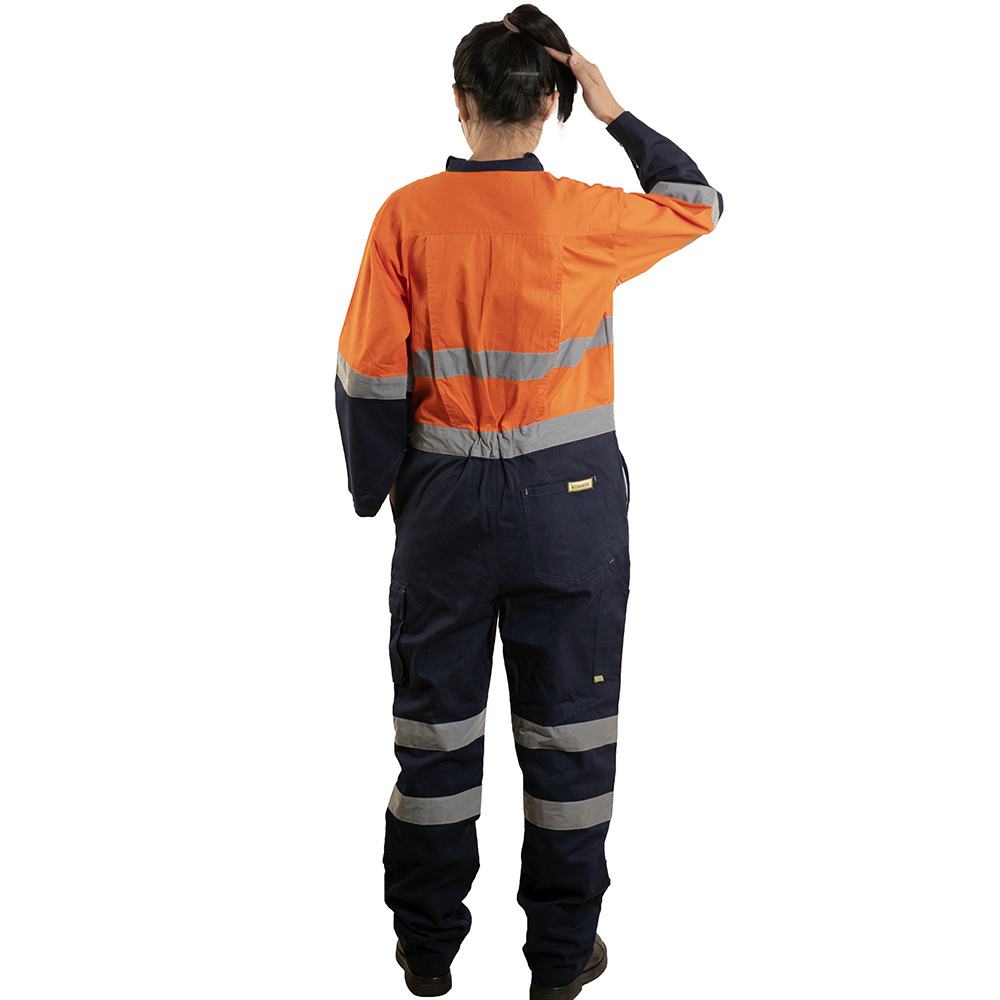 Fireproof coverall workwear one piece winter jacket boiler suit with flame retardant coating