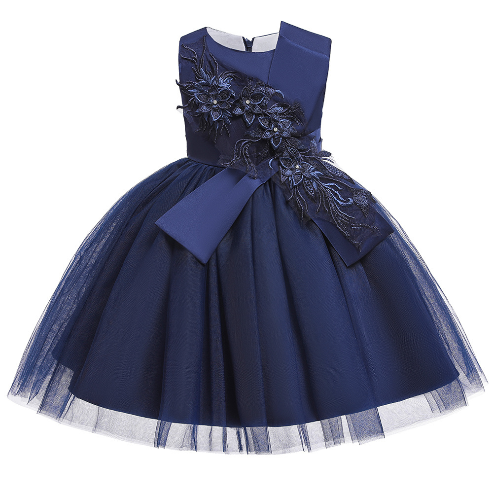 MQATZ Children's Clothing Fancy Party Dress Frocks Designs Tulle Flower Dresses for Girls L5150