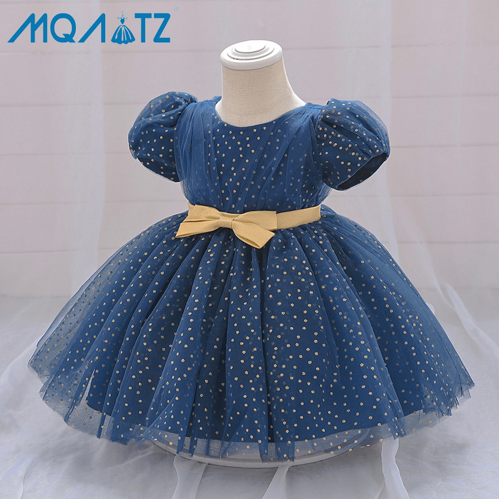 New Arrival Infant Baby Girl Boutique Dress Toddler Kids Short Sleeve Lovely Tulle Birthday Party Dress