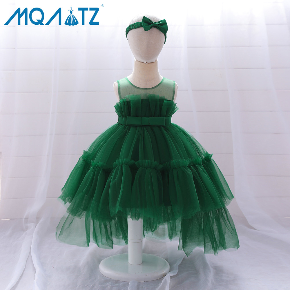 MQATZ Korean Newborn Baby Children's Dress Princess Skirt Girls Flower Dress Baby Fluffy Birthday Cake Tutu Dress