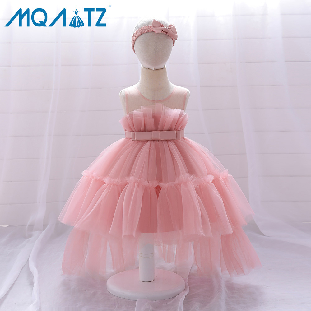 MQATZ Korean Newborn Baby Children's Dress Princess Skirt Girls Flower Dress Baby Fluffy Birthday Cake Tutu Dress