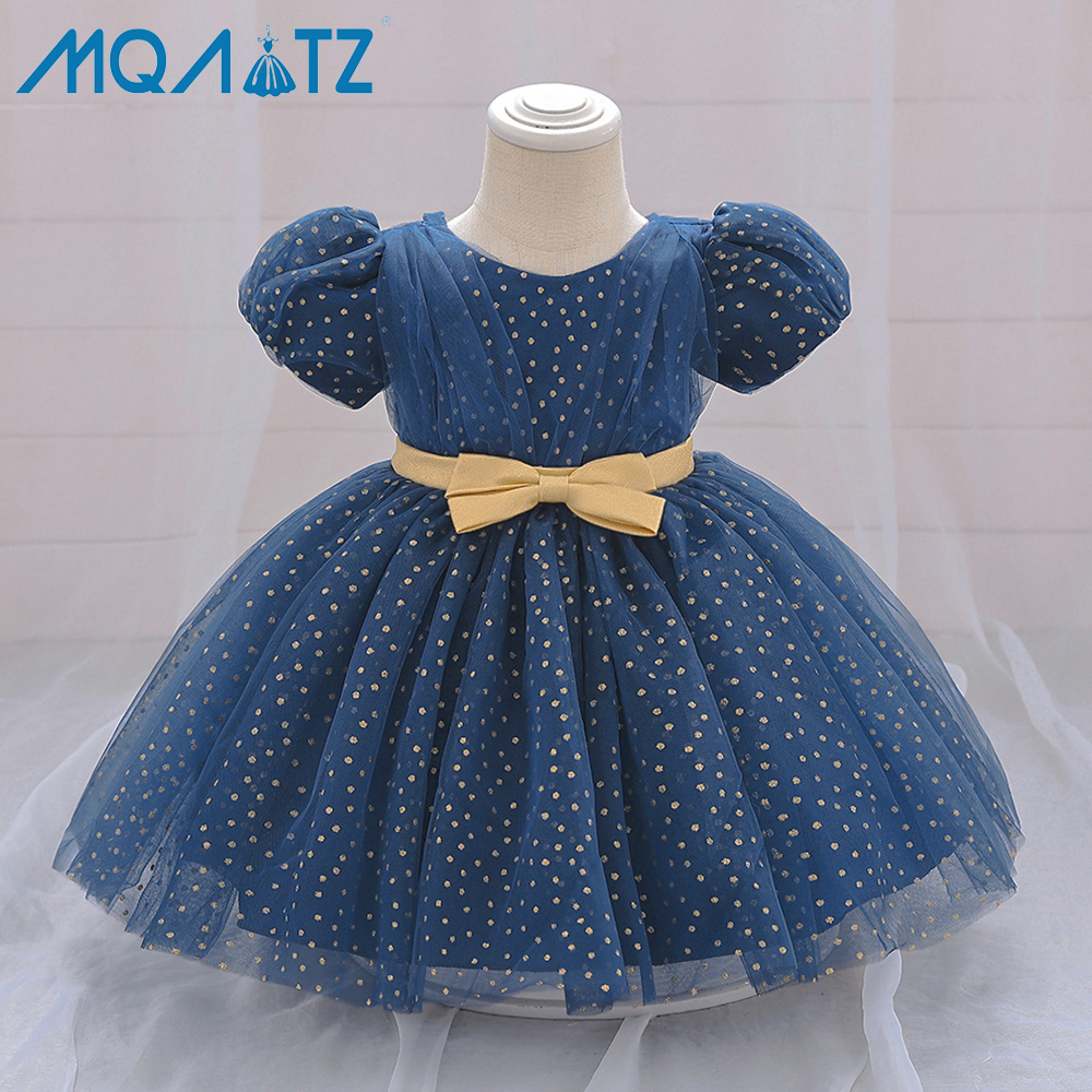 New Arrival Infant Baby Girl Boutique Dress Toddler Kids Short Sleeve Lovely Tulle Birthday Party Dress