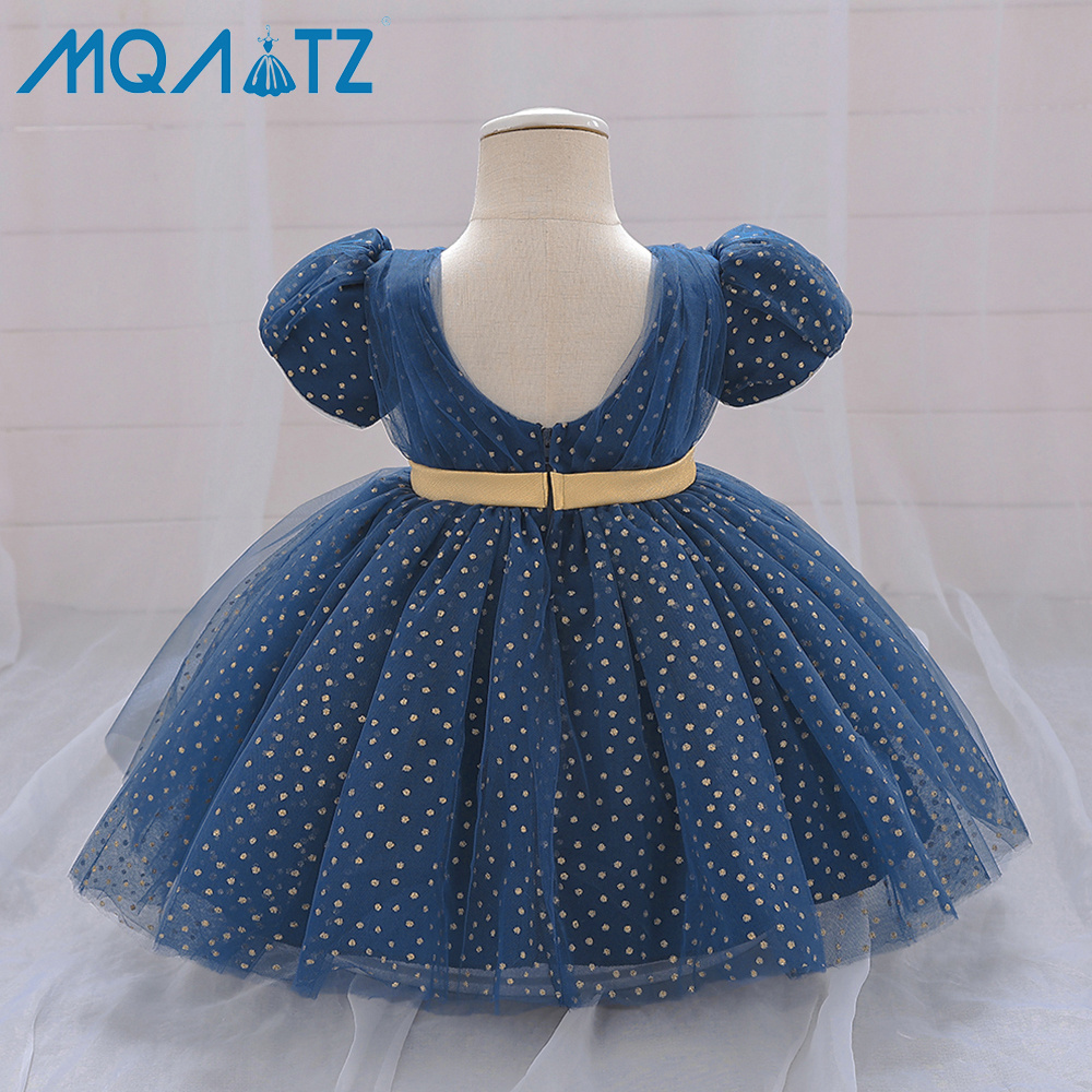 New Arrival Infant Baby Girl Boutique Dress Toddler Kids Short Sleeve Lovely Tulle Birthday Party Dress