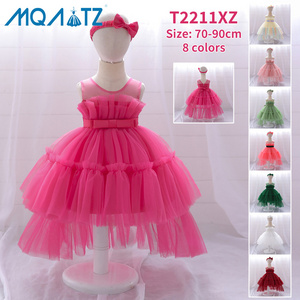 MQATZ Korean Newborn Baby Children's Dress Princess Skirt Girls Flower Dress Baby Fluffy Birthday Cake Tutu Dress