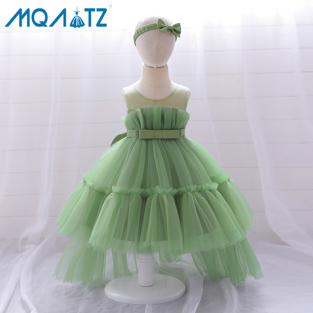 MQATZ Korean Newborn Baby Children's Dress Princess Skirt Girls Flower Dress Baby Fluffy Birthday Cake Tutu Dress