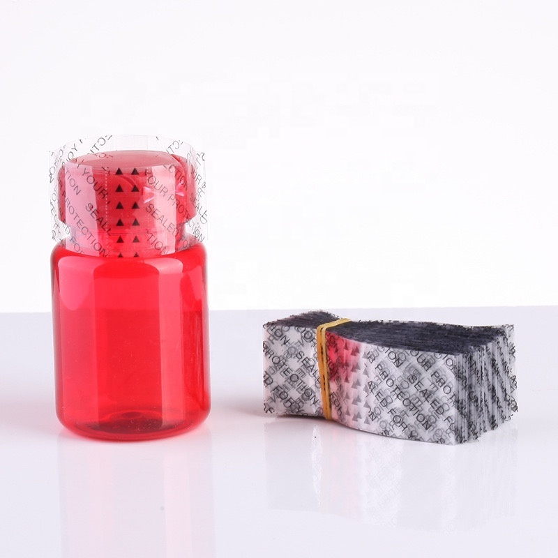 Custom pvc Heat Shrink Wrap Bands for Plastic Bottles Glass Jars Neck Perforated Printed Hot Clear Seal Shrink Band Labels