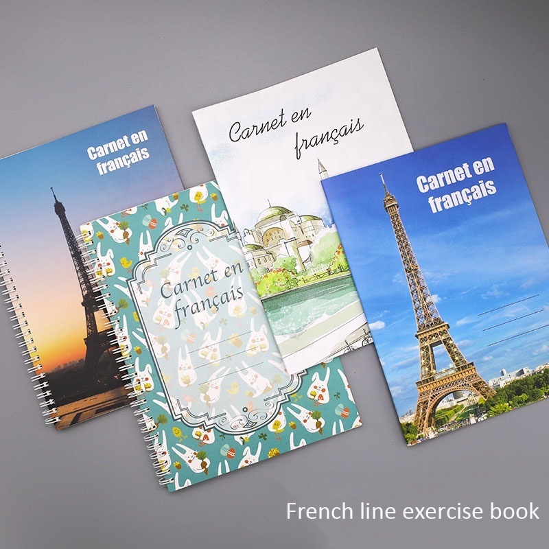 High Quality Exercise Book French Lines Notebooks with Different Style School Exercise Book