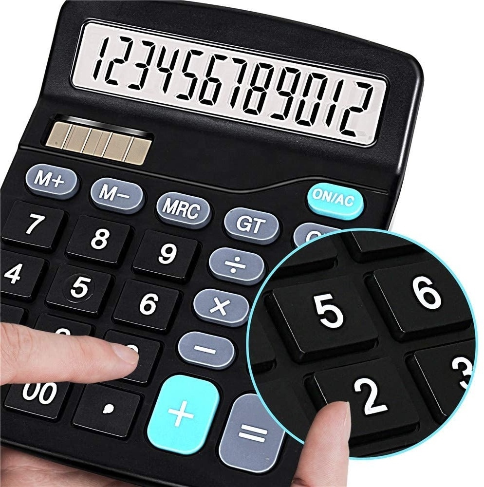 Standard Function ELECTRONIC Calculators with 12 Digit Large Lcd Display, Handheld Desk Calculator For Daily And Basic Office