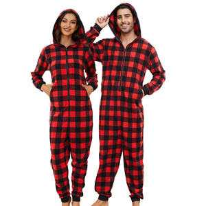 MQF blanket hoodie onesie for women and men christmas pajamas family