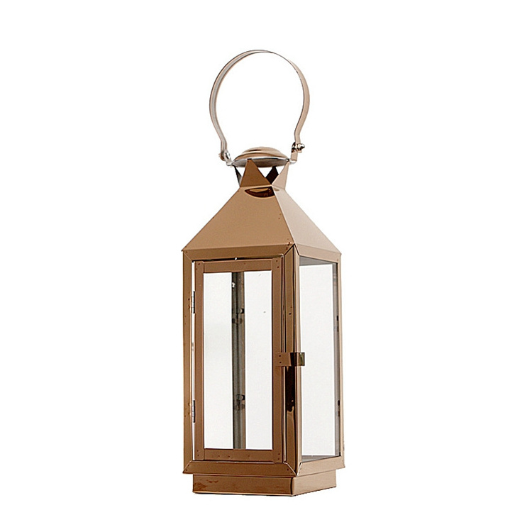 High Quality Modern Style Outdoor Decorative Led Candle Holder Metal Wind Lantern