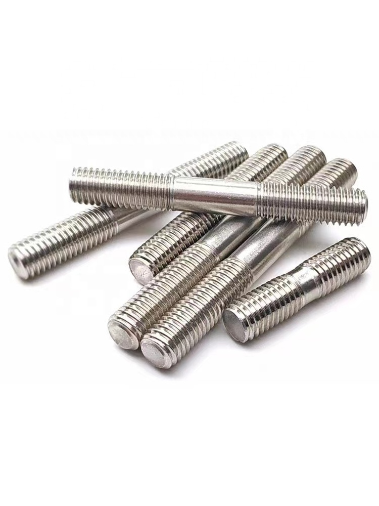 stud bolt 304 316 stainless steel M6 M8 M10 double head screw bolt double end threaded studs bolts