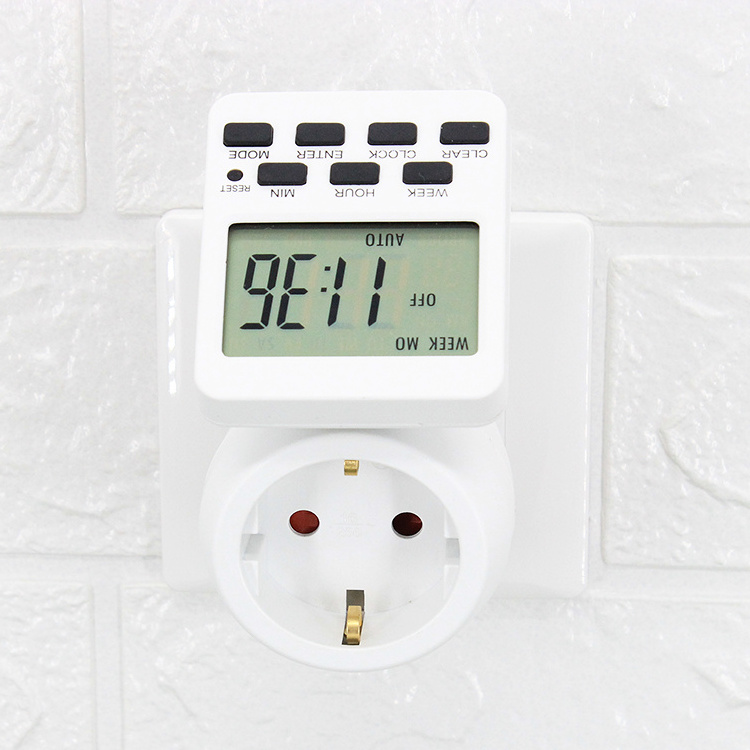 Hour Mechanical Timer Plug Socket Hot-sale Electric Power Supply 24 PC Mini Digital Energy Saving Timer Switch 24h 230v-50hz MQL