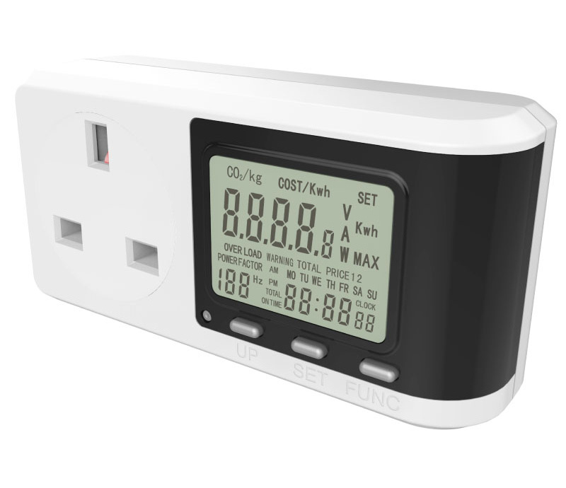 KES02-0116A Safety Assured Voltage Current Watt KWH Energy Power Meter Digital Socket