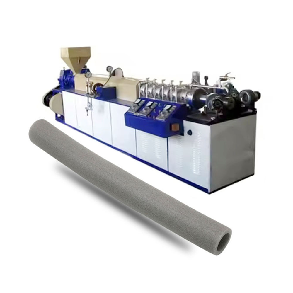 pe foam tube extrusion/ pipe insulation foam extruder machine