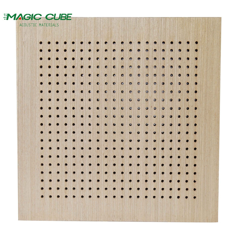 Best Selling wood veneer mdf sound absorption noise isolation  micro perforated acoustic panel