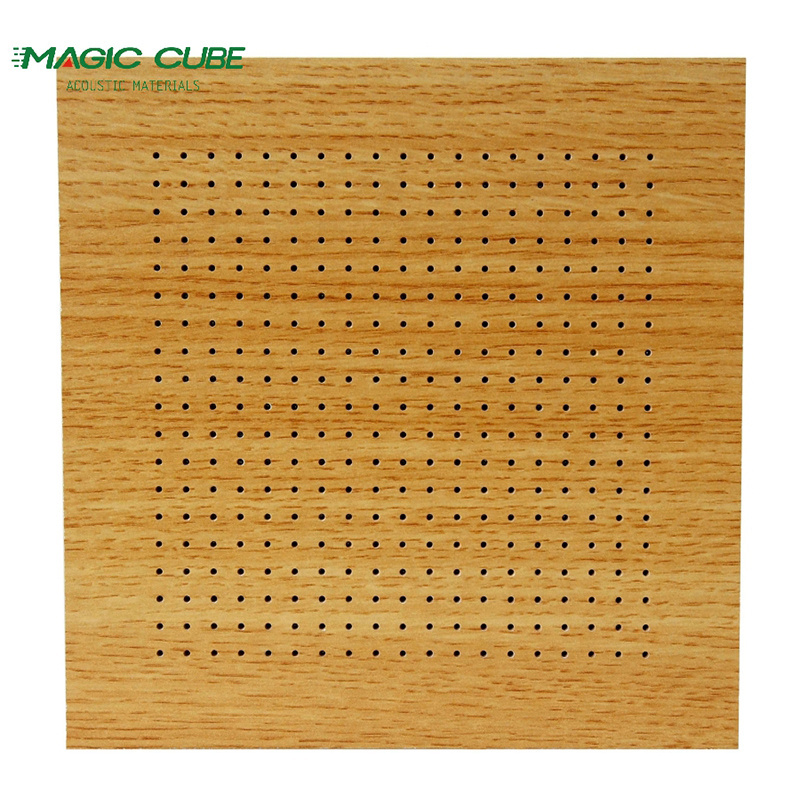 Best Selling wood veneer mdf sound absorption noise isolation  micro perforated acoustic panel