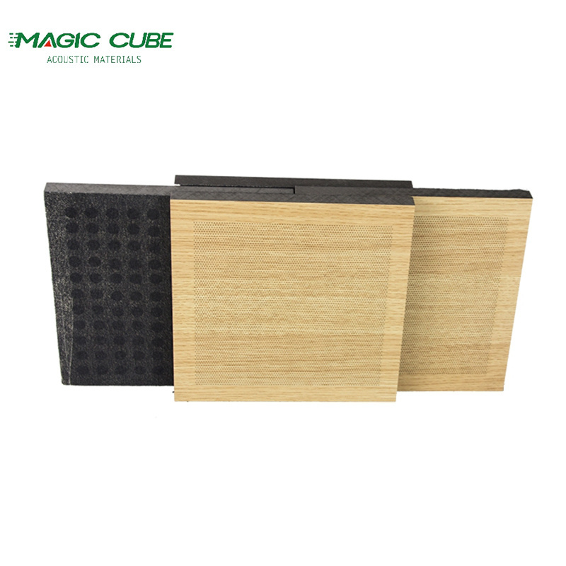 Best Selling wood veneer mdf sound absorption noise isolation  micro perforated acoustic panel