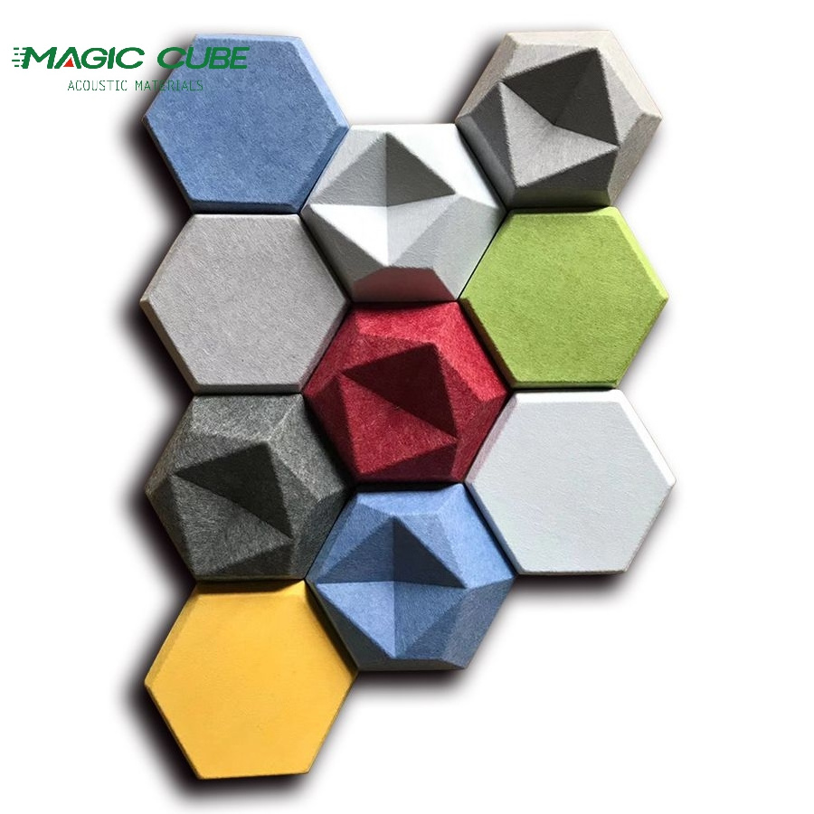 Conference Room Sound Absorbing Spot New Products Noise reduction 3d polyester fiber acoustic panel