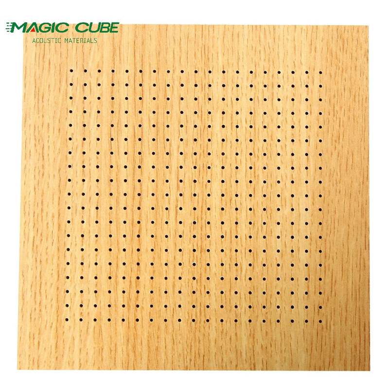 Best Selling wood veneer mdf sound absorption noise isolation  micro perforated acoustic panel