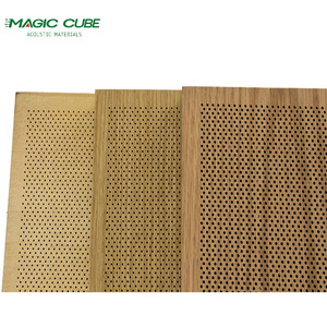 Building Project sound proof office ceiling panels decorative interior wood perforated