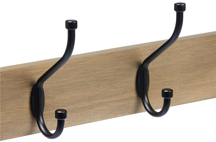 Wood Coat Rack, Hanging Cloths 5 Standard Hook, Wooden Wall-Mounted Coat Rack