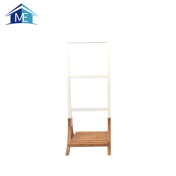 Bamboo Cloth Rack, Storage  Wooden Towel Ladder Rack Shelf