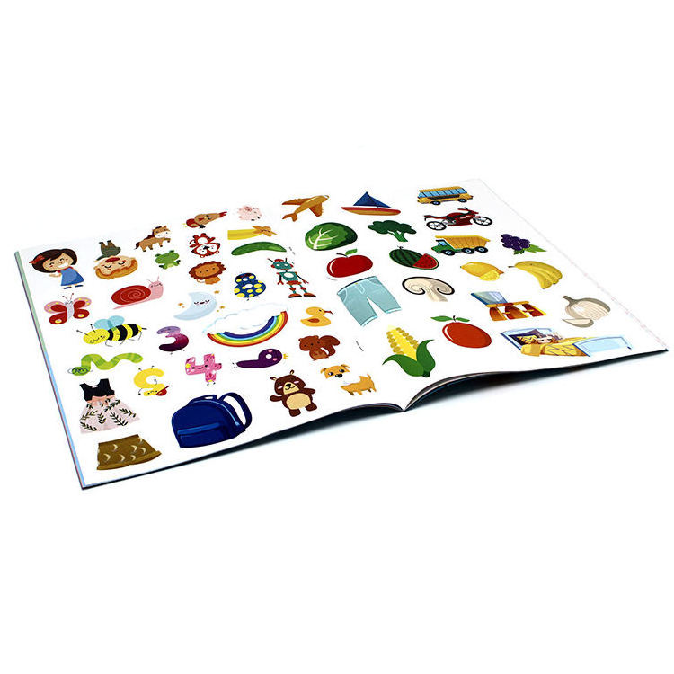 Custom Wholesale Kid Preschool Educational Full Colorful Book Printing Children Reusable Stickers Book