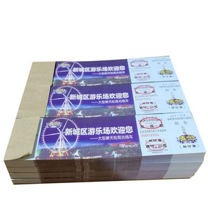 Custom thermal paper boarding pass airline ticket printing entrance ticket admission tickets Gift Certificate Cards Vouchers