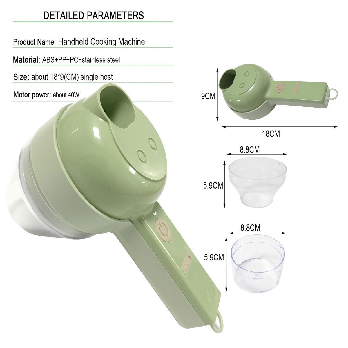 4 in 1 Handheld Electric Vegetable Cutter Set USB, Electric Portable Mini Food Chopper for Garlic Chili Onion Celery Ginger Meat