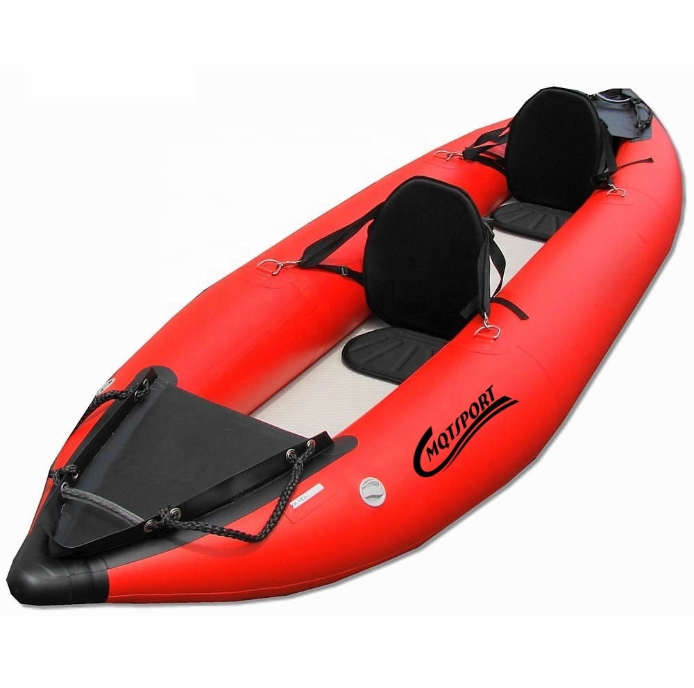 Olymp 2023 Style Factory Cheap Good Quality Inflatable Fishing Kayak 2 Person Kayak Travel Kayak Modular 2 Seat MQT Sports