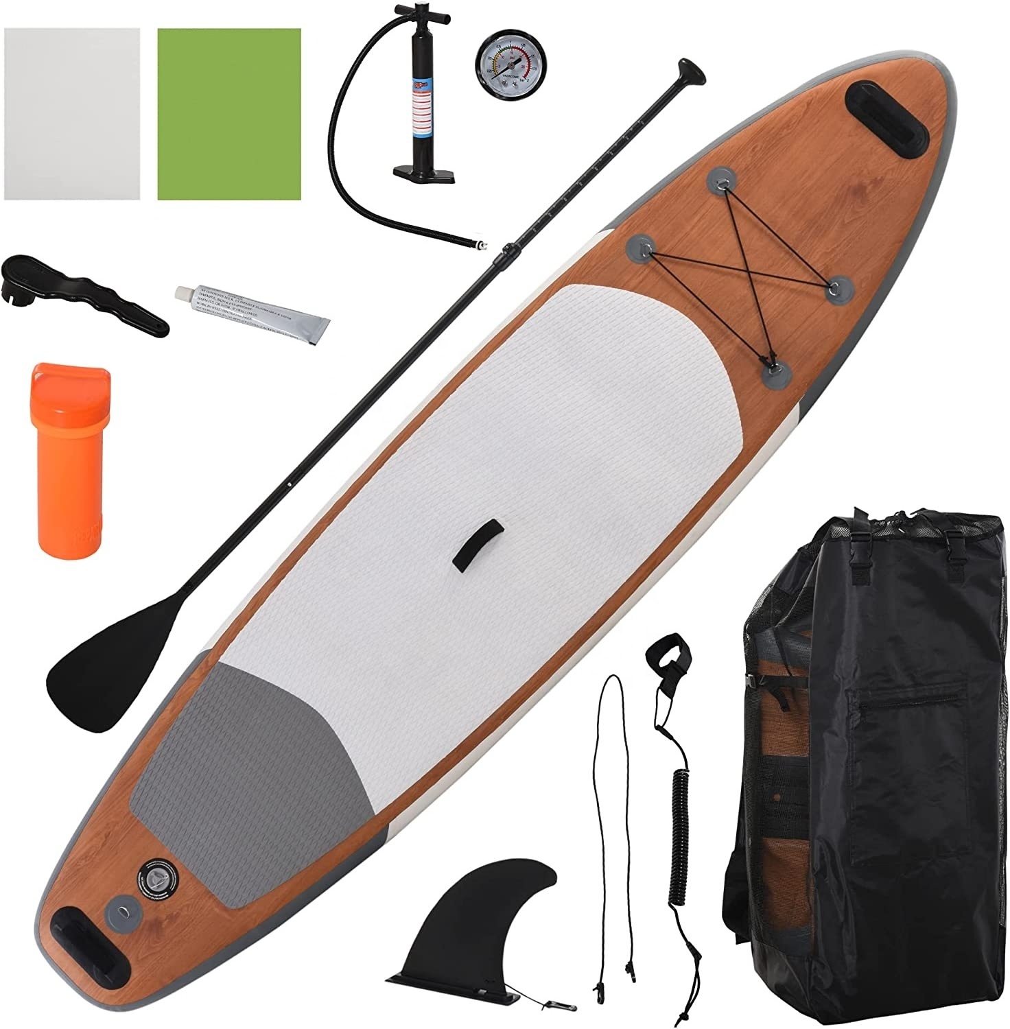 Water Play wooden sup softboard standup paddle board paddleboard soft top surfboard with fins wood stand up paddle board