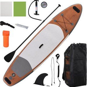 Water Play wooden sup softboard standup paddle board paddleboard soft top surfboard with fins wood stand up paddle board