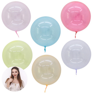 18inch Translucent Happy Birthday Party Decoration Crystal Bobo Balloons Wholesale