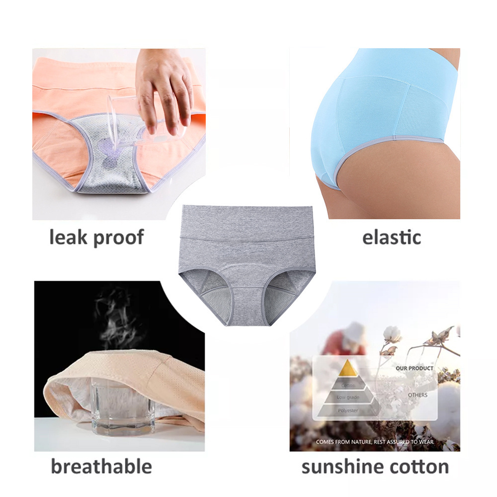 Affordable 5 Layer Leak Proof adult teens period menstrual panties high waist shorts