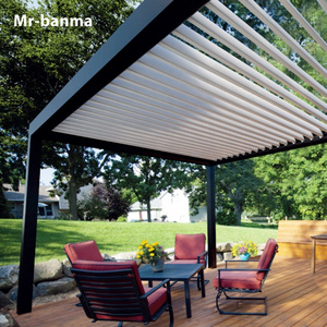 Patio Modern 3*4m Electric Roof Motorized Aluminum Pergola For Garden