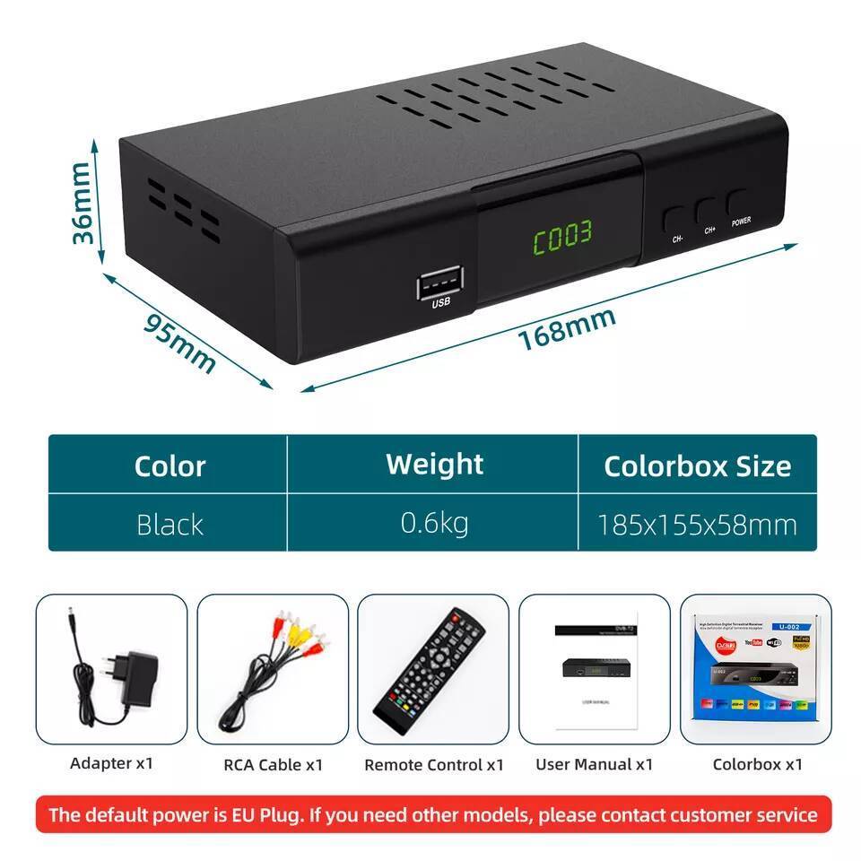 Set-Atas Digital DVB-T2 STB OEM Ready To Ship Smart TV Box 5G Wifi 4K Decoder Digitale Terrestre Set Top Box U-009 Indonesia