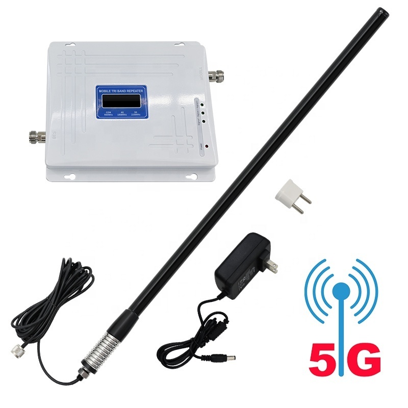 4G 5G Dual Band Cellular Repeater with High Gain Antennas Mobile Cell Phone Signal Booster Kit for Home Vehicle