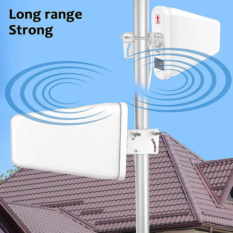 Wireless Flat Antenna 50km Directional Satellite Antena 16dbi 2x2 Mimo Panel Antenna 4g Lte 2.4ghz & 5ghz Antenna 50 Ohm 1.5 : 1