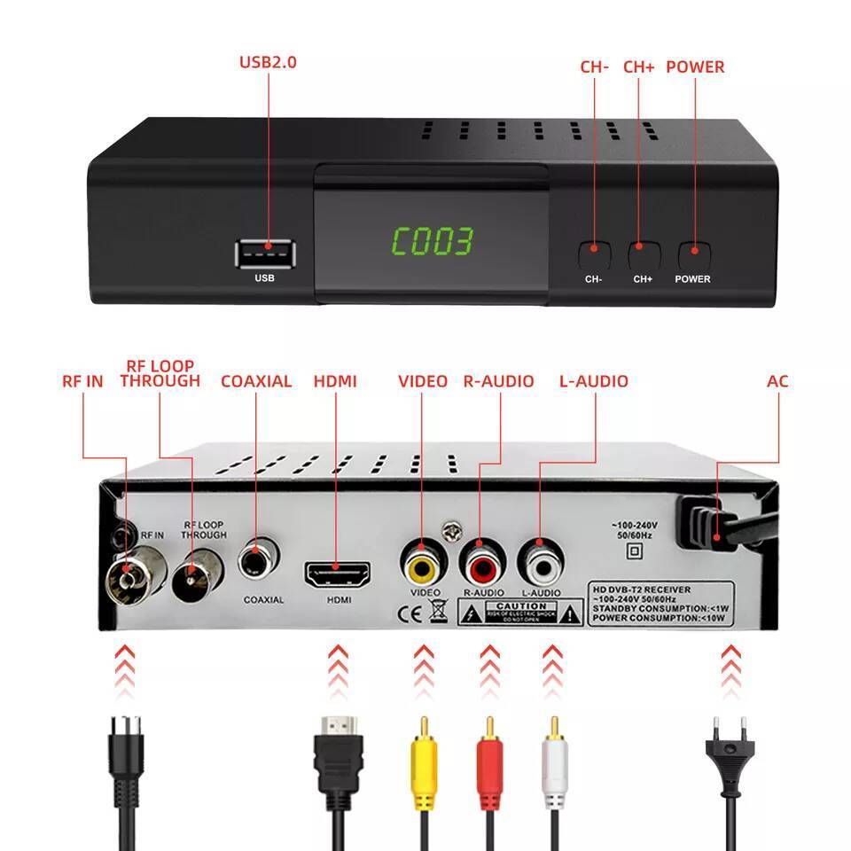 Set-Atas Digital DVB-T2 STB OEM Ready To Ship Smart TV Box 5G Wifi 4K Decoder Digitale Terrestre Set Top Box U-009 Indonesia