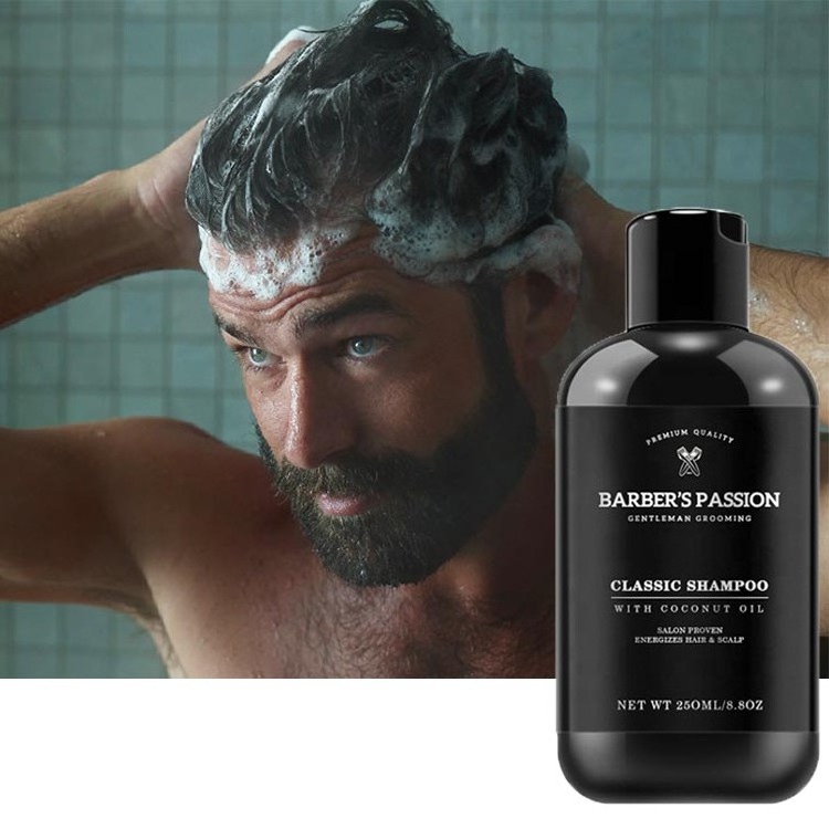 Barber Shop Sulfate-free Hydrates Skin Hair Scalp Men's Shampoo and Shower Gel Set