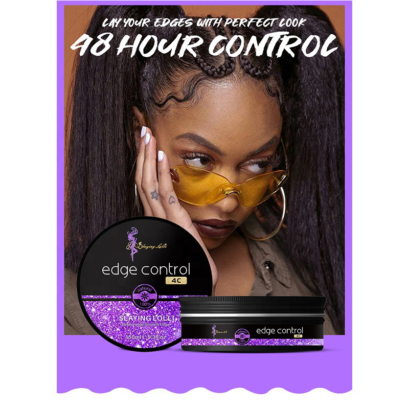 Wholesale Vendor Long Lasting Water Based Extra Strong Hold Hair Styling Products Private Label Edge Control for 4c black hair