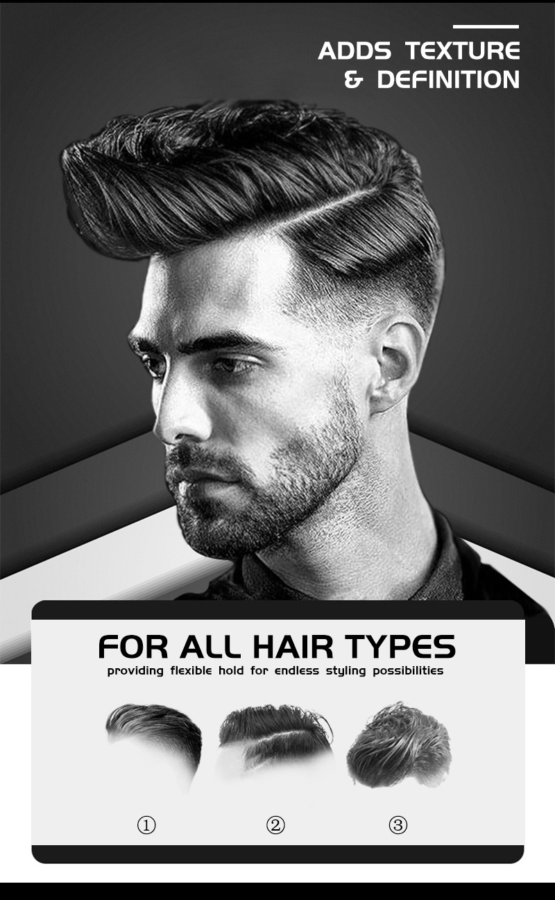 Fashion Matte Finish Hair Styling Clay Daily Use Mens Hair Clay High Strong Hold Low Shine Hair Styling Wax