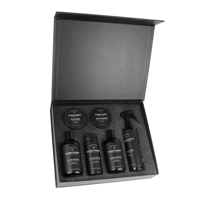 BARBERPASSION Private Label BarberShop Salon Spray Hair Shampoo Powder Styling Set Men's Hair Care Products