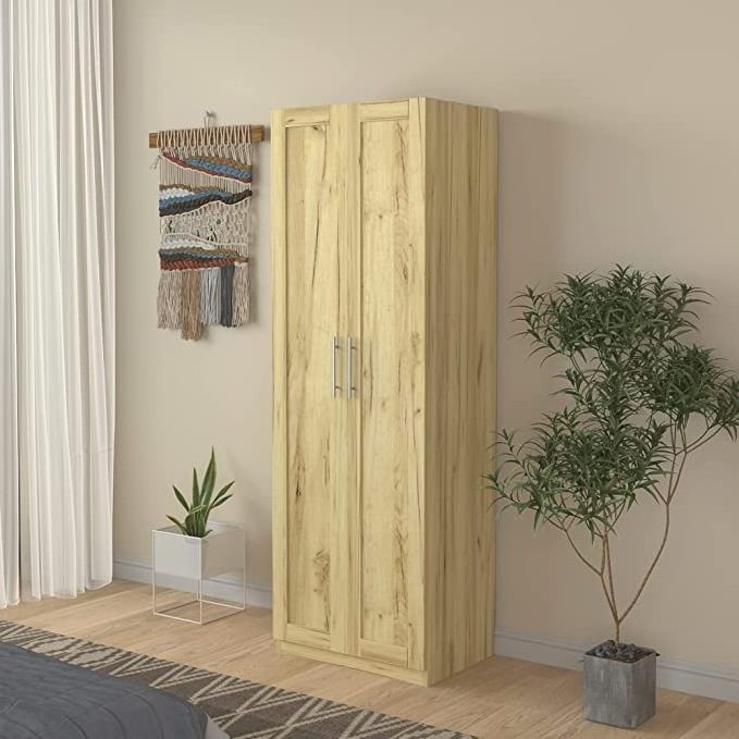 Wholesale Factory Price Bedroom Set Furniture Cheap Storage Wardrobe Design Two Doors Closet Tall Storage