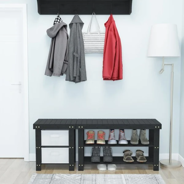 New Product Shoe Bench With Drawer L Shape Removable 3 Tier Storage Rack For Seat Shoe Cabinet In Entrance Hallway